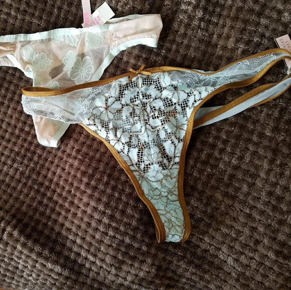 Cute lacy thong bundle, brand new with tags